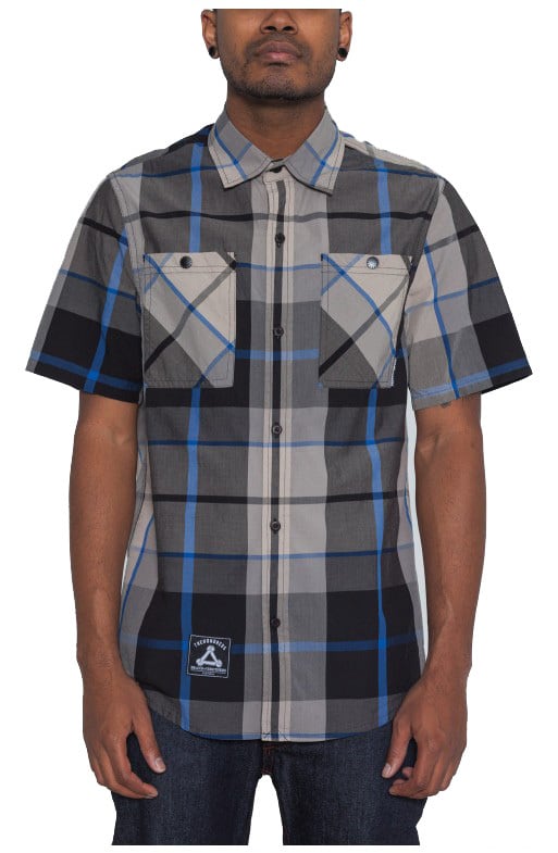 ��THE HUNDREDS/�����ϥ�ɥ�åġ�FLAXX SS WOVEN Ⱦµ����� / BLACK �֥�å� ��