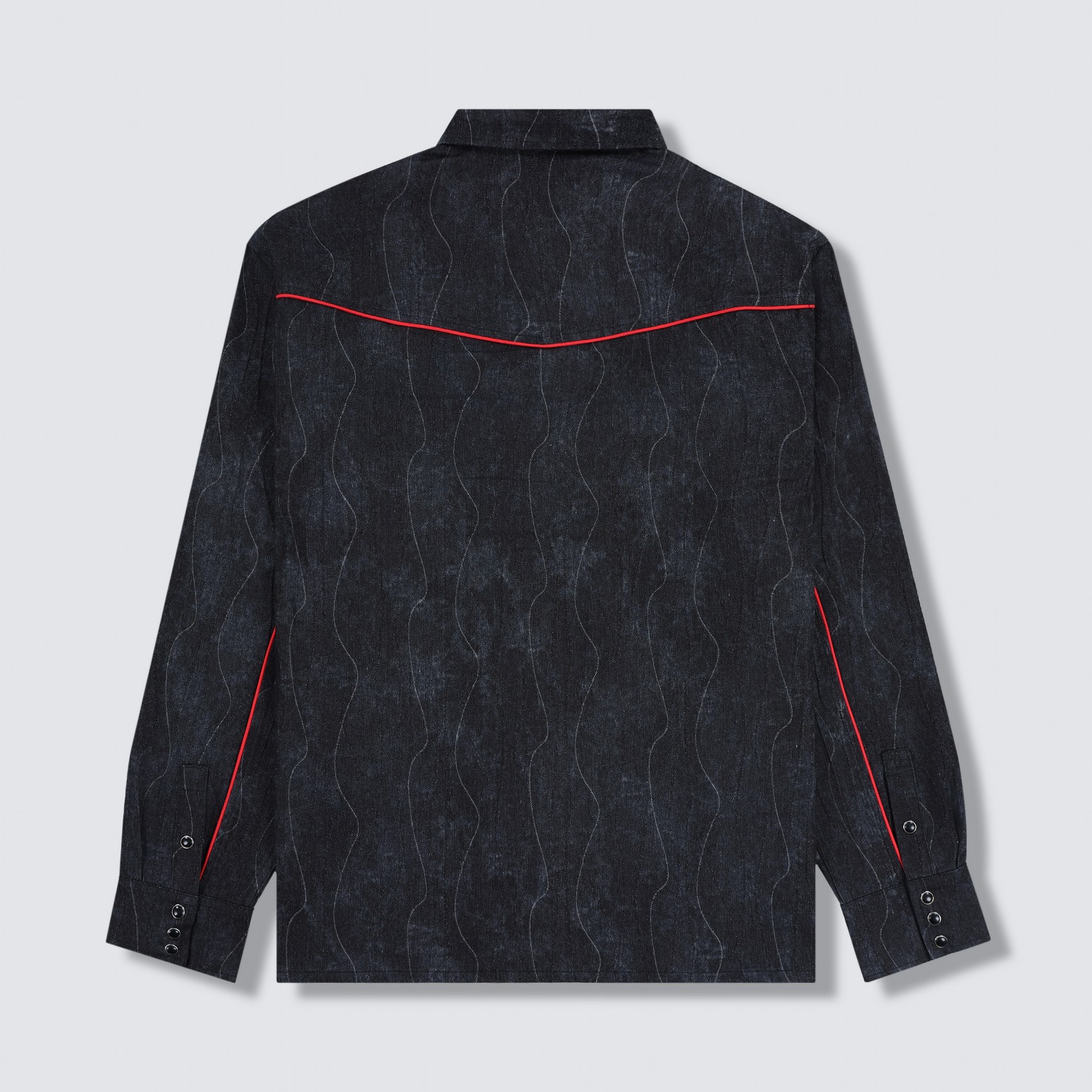 PLEASURES/ץ쥸㡼ACID COWBOY DENIM SHIRT Ĺµ / BLACK