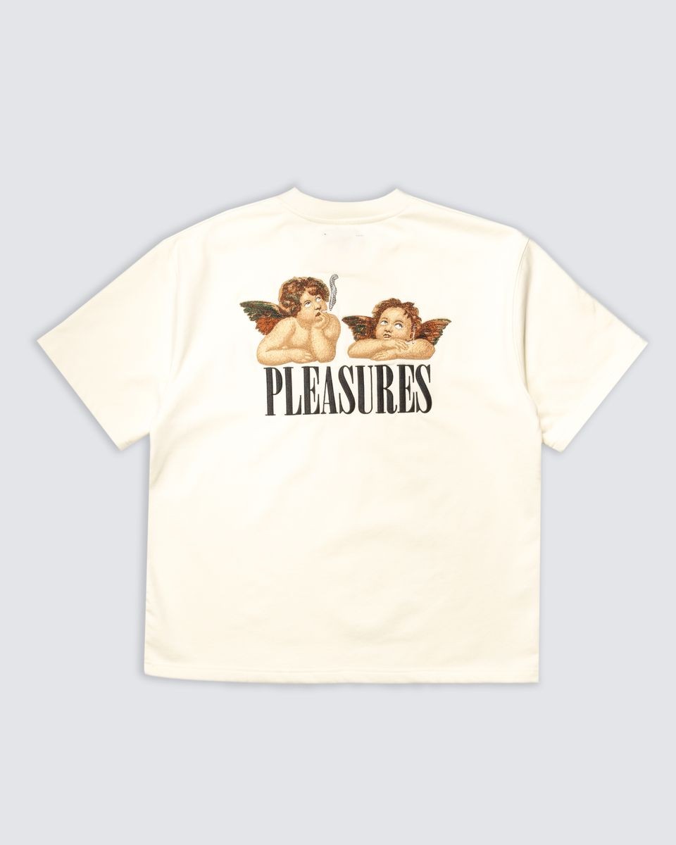 ��PLEASURES/�ץ쥸�㡼����DYNAMIC SHORT SLEEVE CREWNECK T����� / ECRU