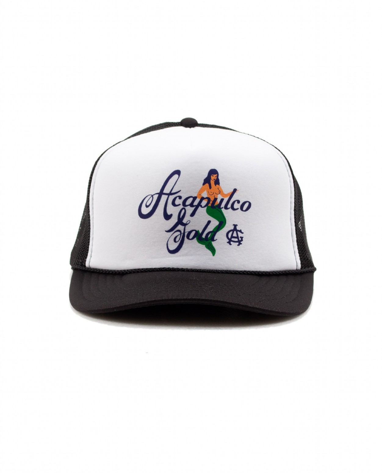 ��ACAPULCO GOLD/�����ץ륳 ������ɡ�MERMAID TRUCKER CAP / BLACK/WHITE