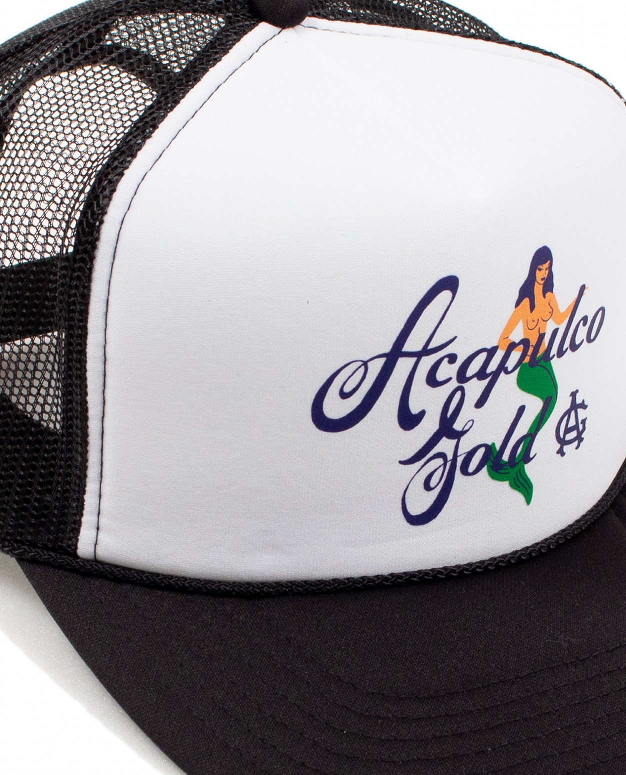 ��ACAPULCO GOLD/�����ץ륳 ������ɡ�MERMAID TRUCKER CAP / BLACK/WHITE