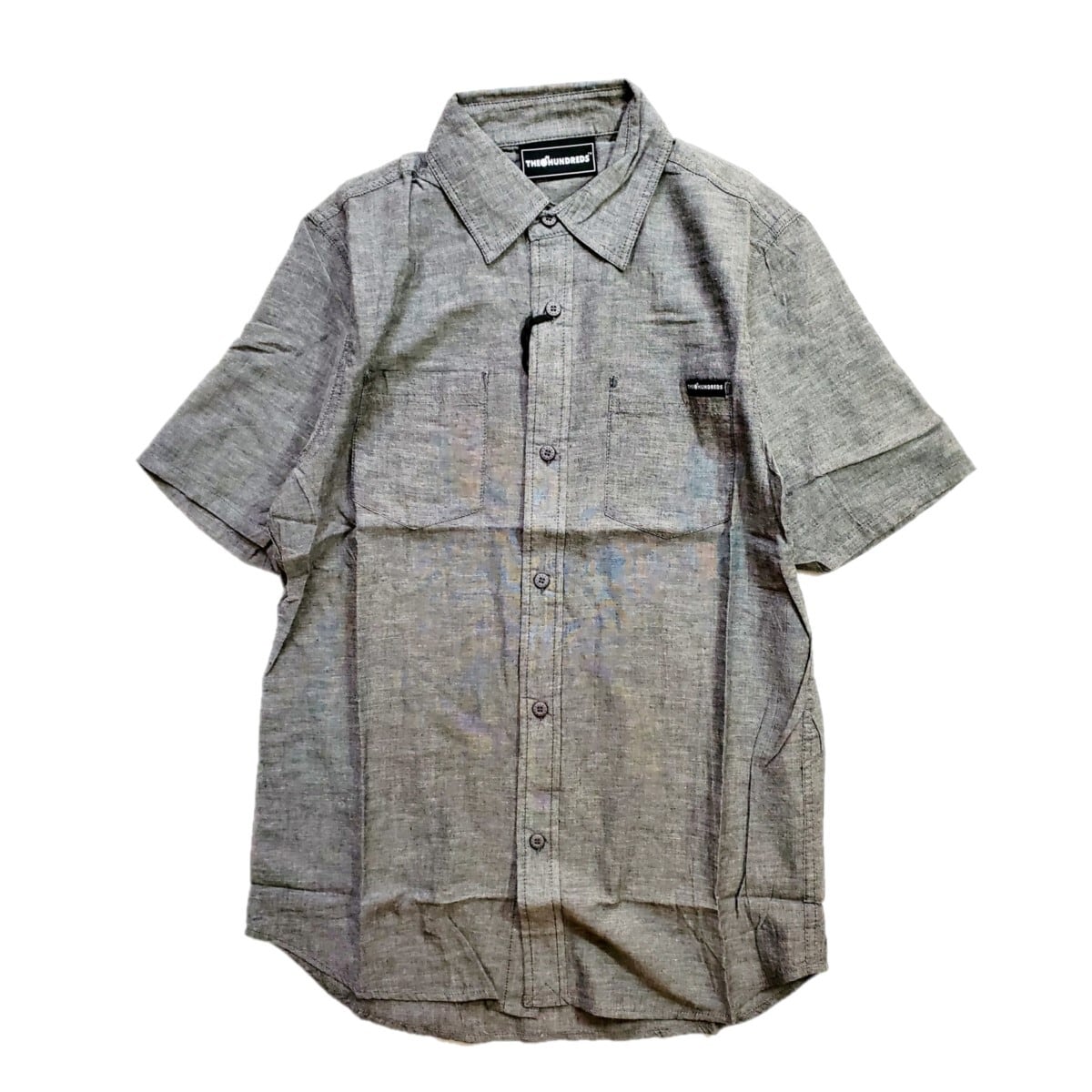 ��THE HUNDREDS/�����ϥ�ɥ�åġ�SHADE SS WOVEN  Ⱦµ����� / BLACK �֥�å� ��