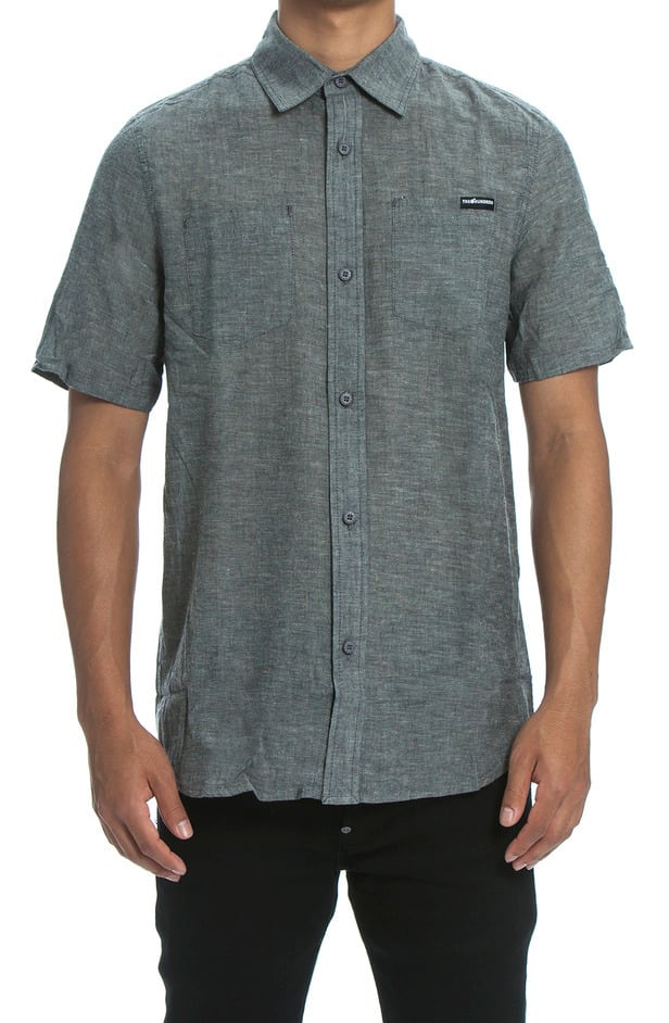 ��THE HUNDREDS/�����ϥ�ɥ�åġ�SHADE SS WOVEN  Ⱦµ����� / BLACK �֥�å� ��