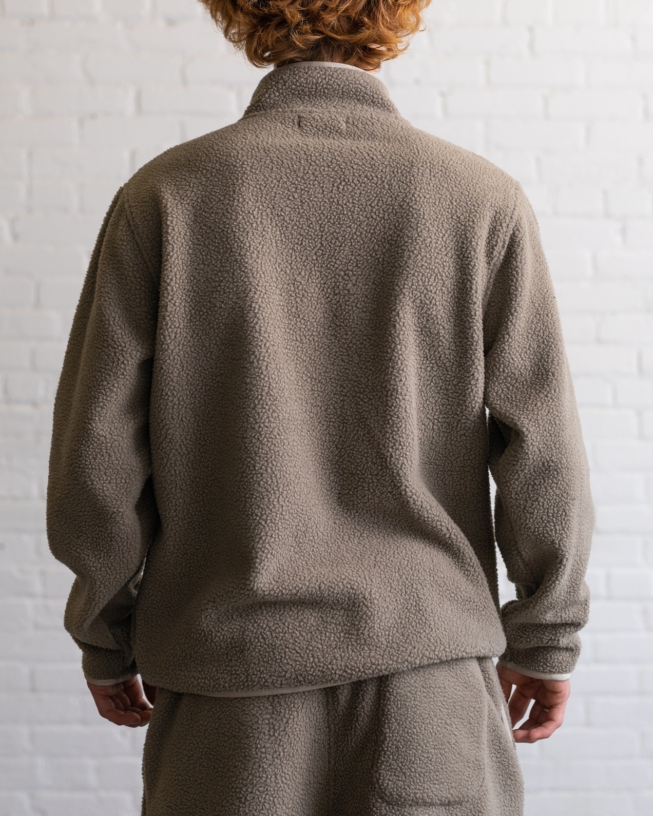 RAISED BY WOLVES/쥤ɥХ֥SHERPA FLEECE HALF-ZIP ϡեå / OATMEAL 졼