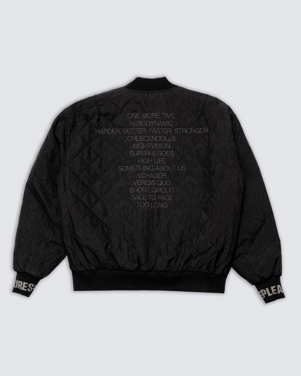 ��PLEASURES/�ץ쥸�㡼����DAFT PUNK/���եȡ��ѥ󥯡�DAFT CLUB REVERSIBLE BOMBER �ܥ�С����㥱�å� / BLACK