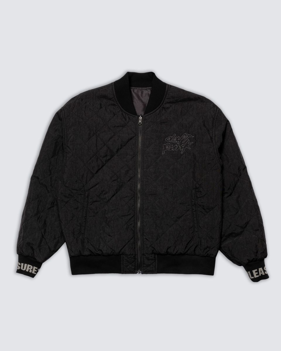��PLEASURES/�ץ쥸�㡼����DAFT PUNK/���եȡ��ѥ󥯡�DAFT CLUB REVERSIBLE BOMBER �ܥ�С����㥱�å� / BLACK