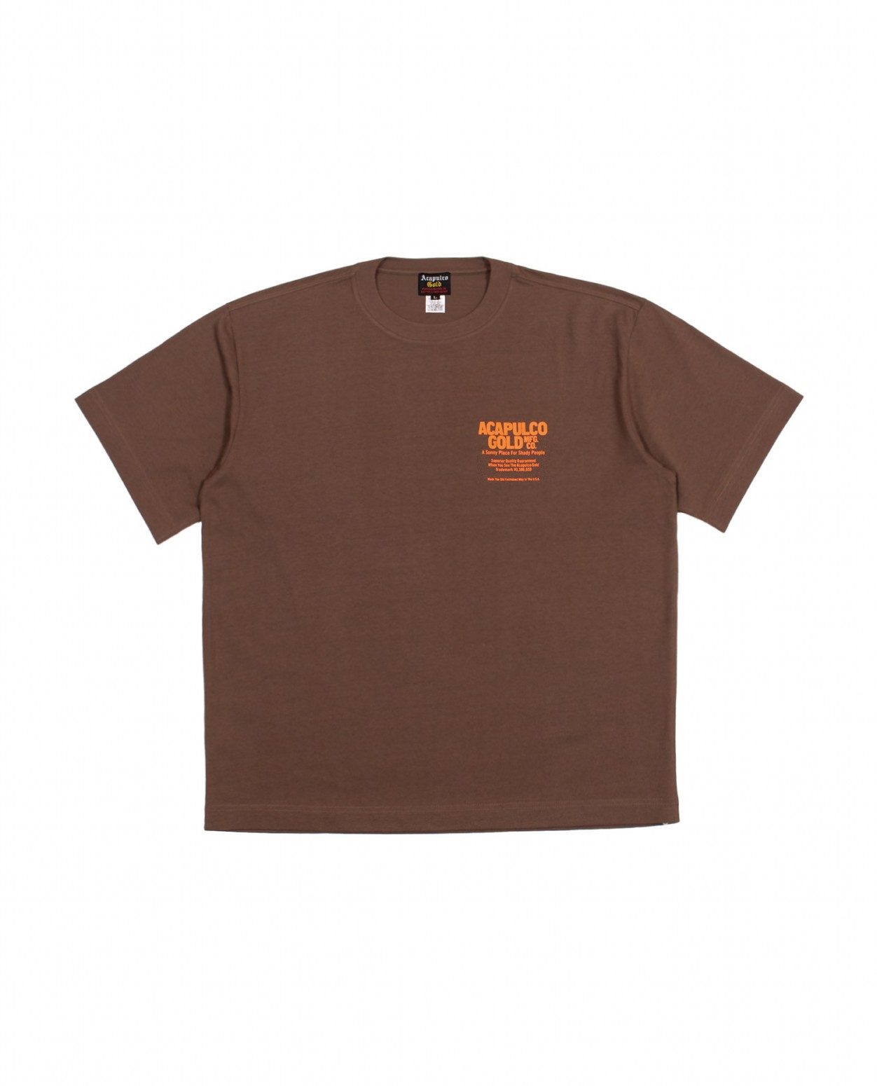 ��ACAPULCO GOLD/�����ץ륳 ������ɡ�OJ LOGO BOX FIT TEE T����� / WALNUT