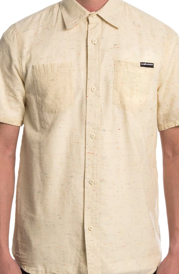 ��THE HUNDREDS/�����ϥ�ɥ�åġ�SHADE SS WOVEN  Ⱦµ����� / KHAKI ������