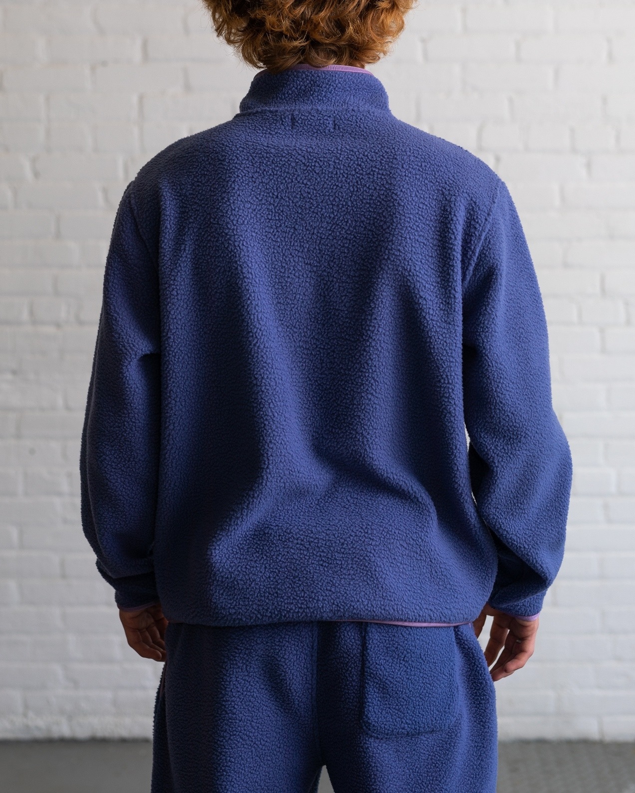 RAISED BY WOLVES/쥤ɥХ֥SHERPA FLEECE HALF-ZIP ϡեå / DENIM ǥ˥֥롼