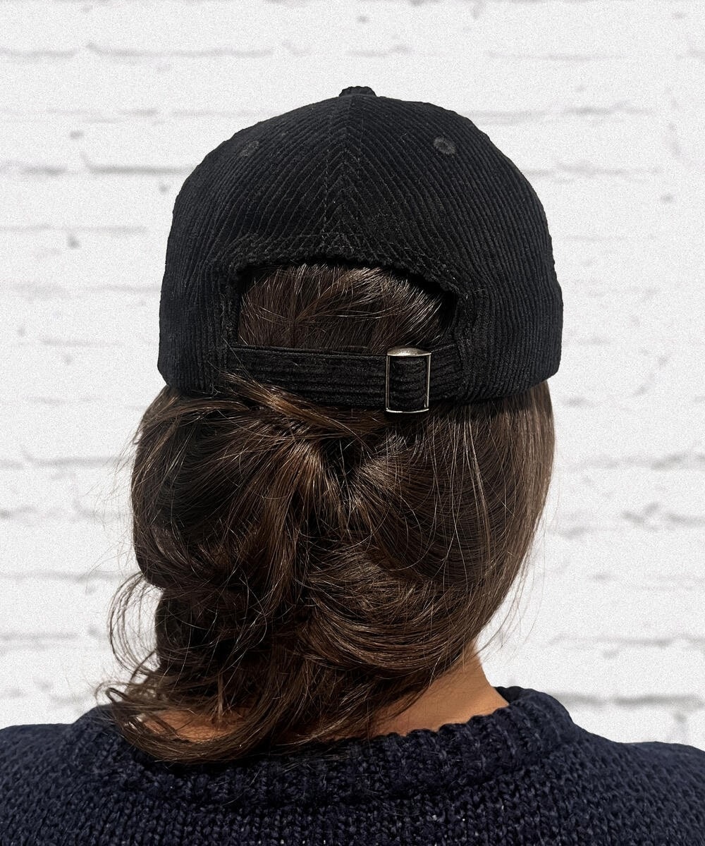 ��RAISED BY WOLVES/�쥤���ɥХ�����֥���CORDUROY HAT ���ȥ�åץХå�����å� / BLACK