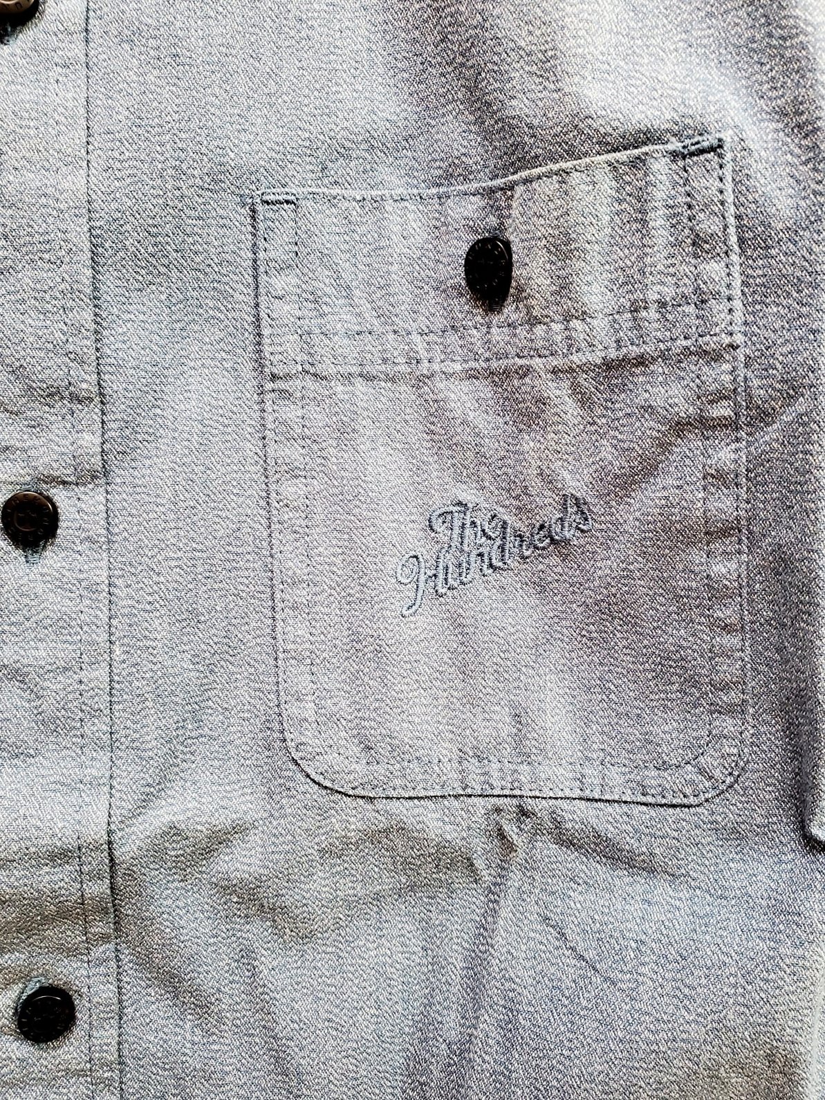 ��THE HUNDREDS/�����ϥ�ɥ�åġ�DAHLIA SS WOVEN Ⱦµ����� / BLUE �֥롼 ��