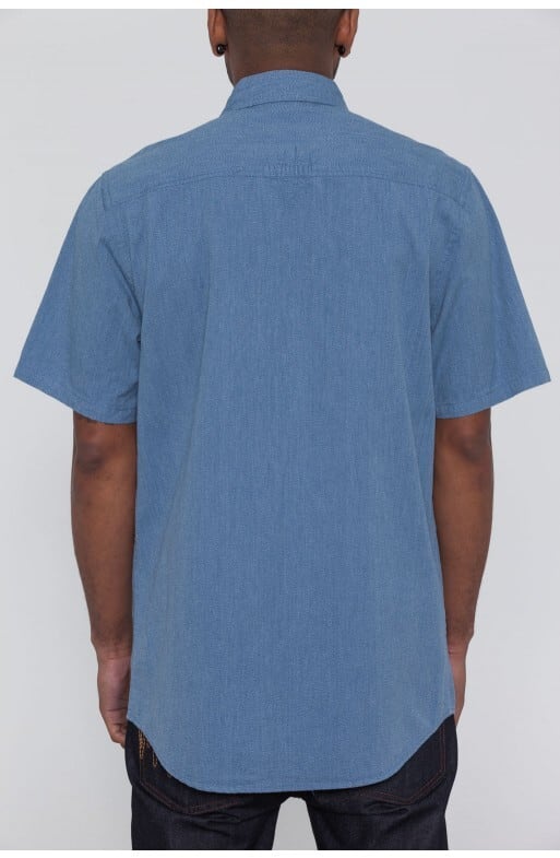 ��THE HUNDREDS/�����ϥ�ɥ�åġ�DAHLIA SS WOVEN Ⱦµ����� / BLUE �֥롼 ��