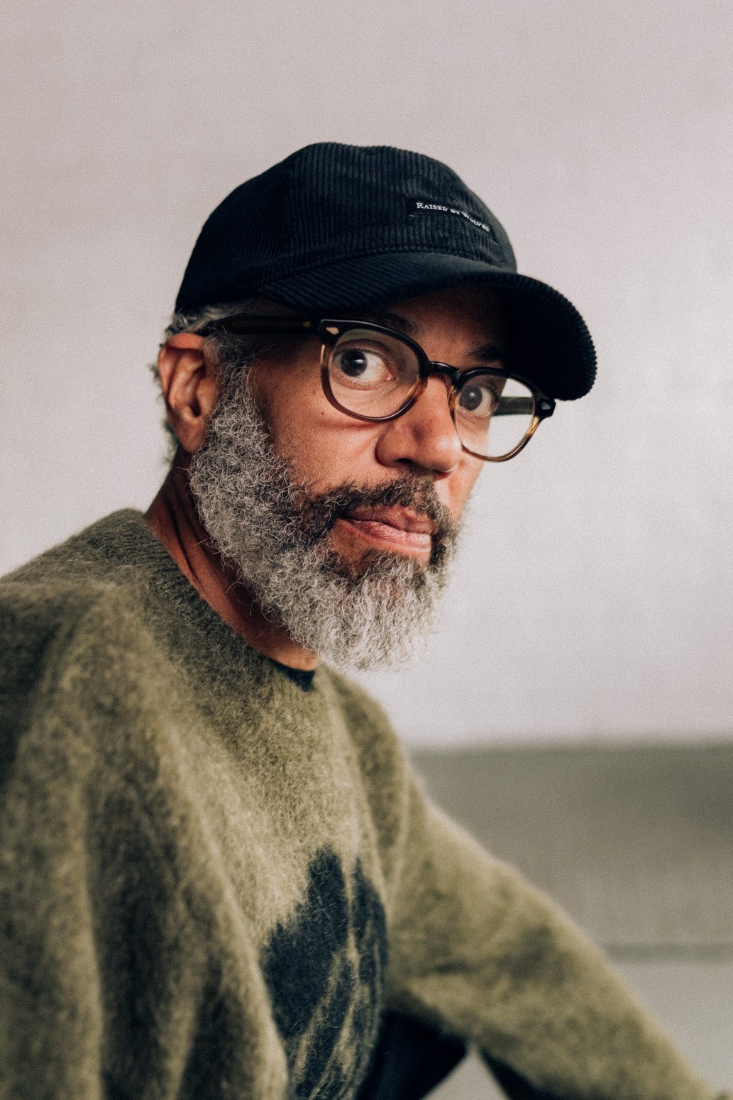 RAISED BY WOLVES/쥤ɥХ֥BLACK ROSE MOHAIR SWEATER  / LODEN