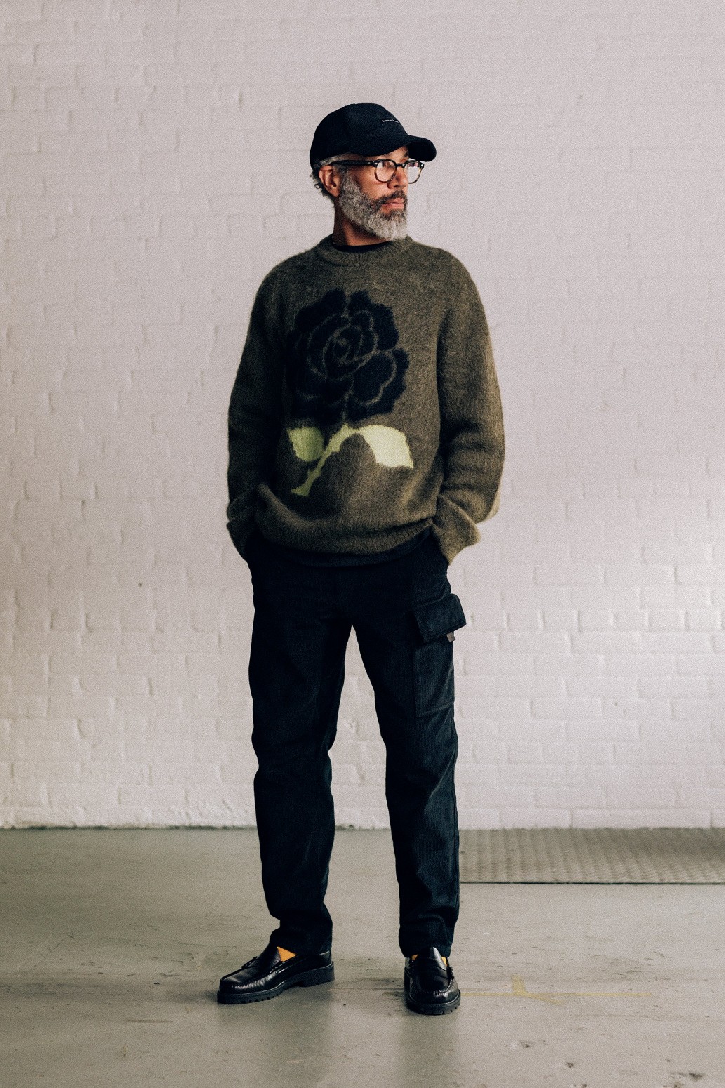 RAISED BY WOLVES/쥤ɥХ֥BLACK ROSE MOHAIR SWEATER  / LODEN