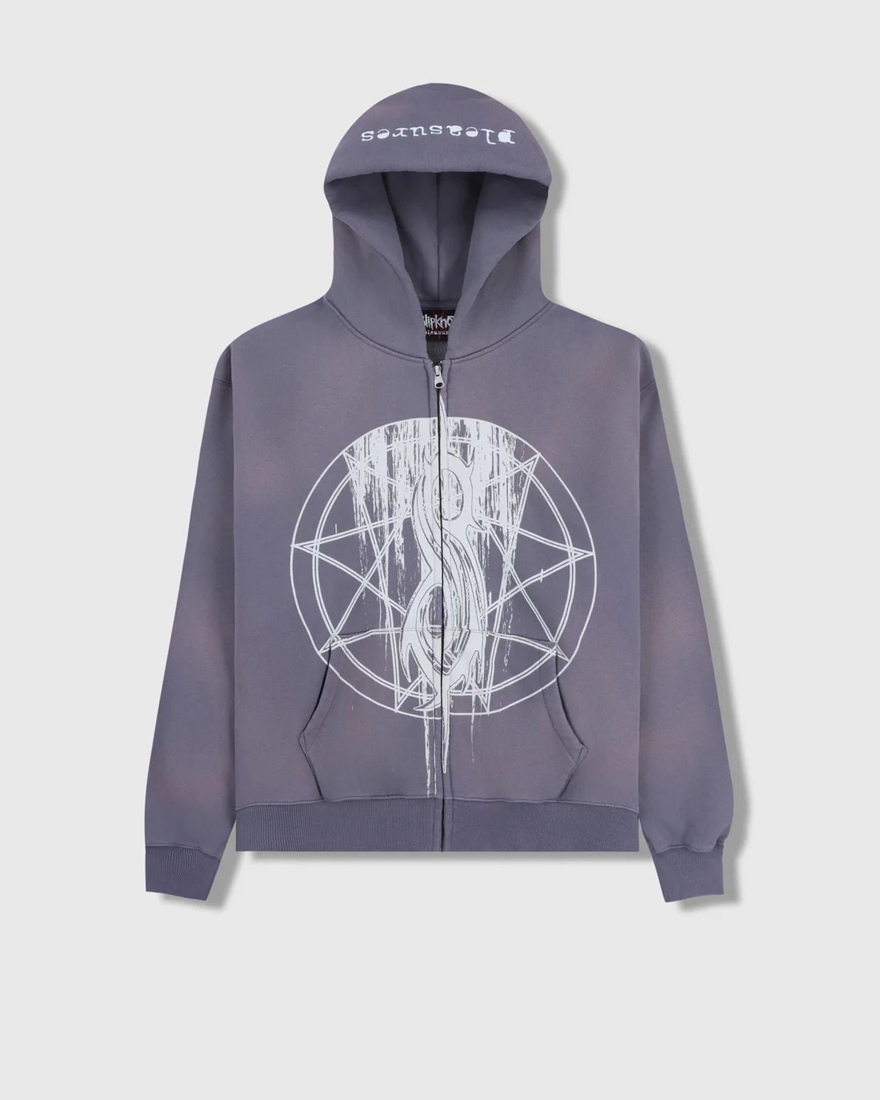 PLEASURES/ץ쥸㡼SLIPKNOT/åץΥåȡNONAGRAM ZIP HOODIE ѡ / SMOKE