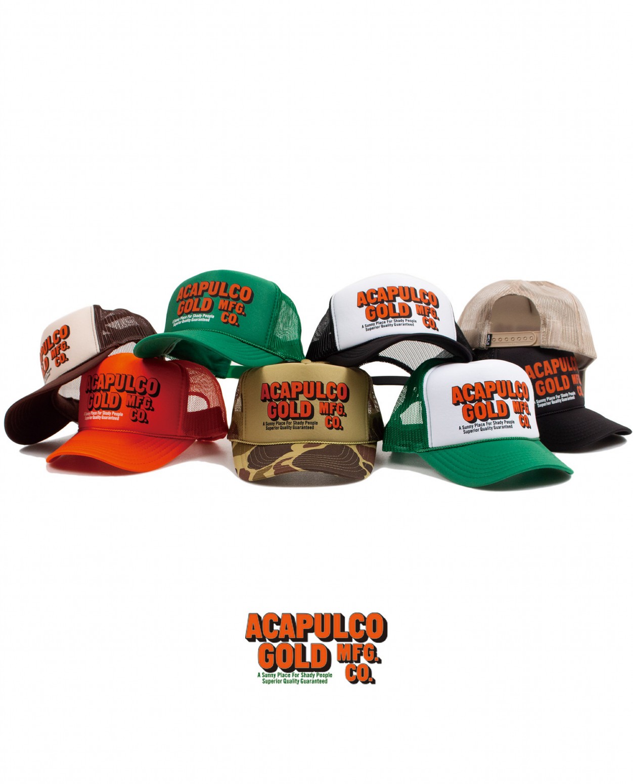 ��ACAPULCO GOLD/�����ץ륳 ������ɡ�OJ LOGO TRUCKER CAP ����å� / BROWN/TAN