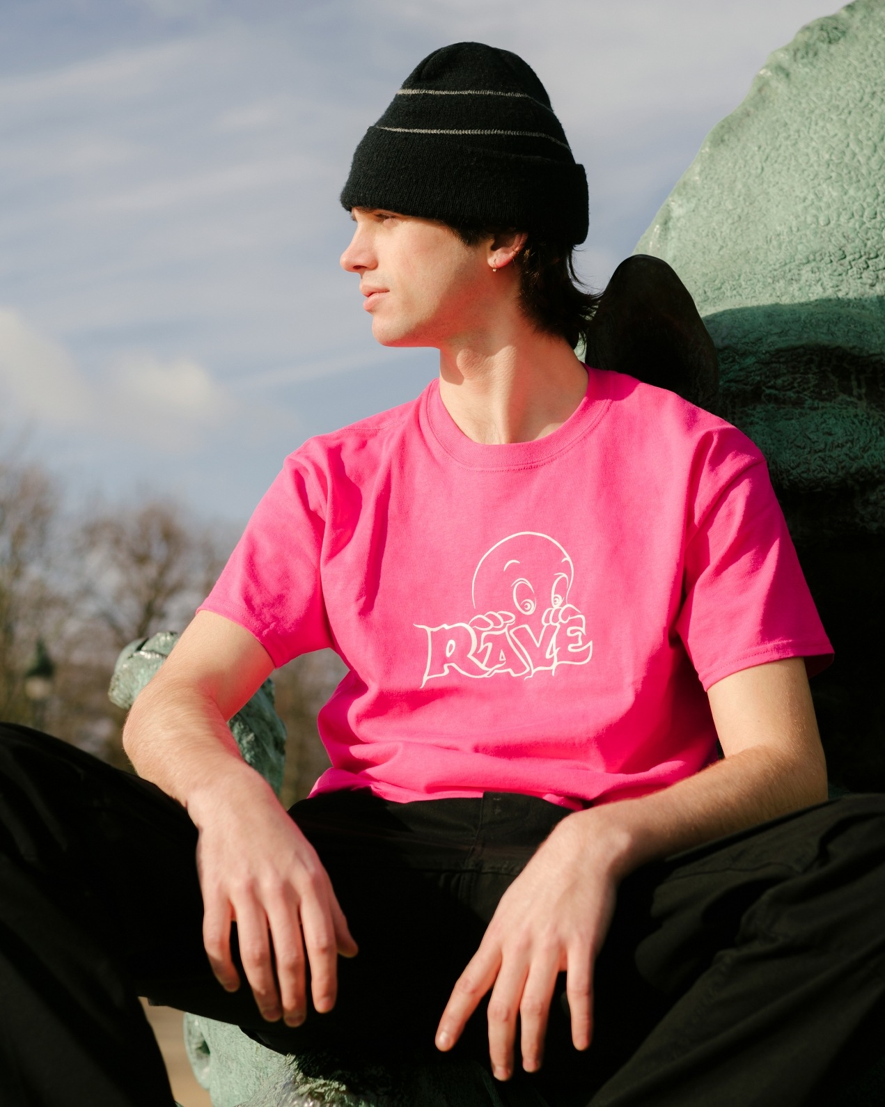 【RAVE SKATEBOARDS/レイブスケートボード】FRIENDLY GHOST TEE Tシャツ / HELICONIA レッド 赤 ...