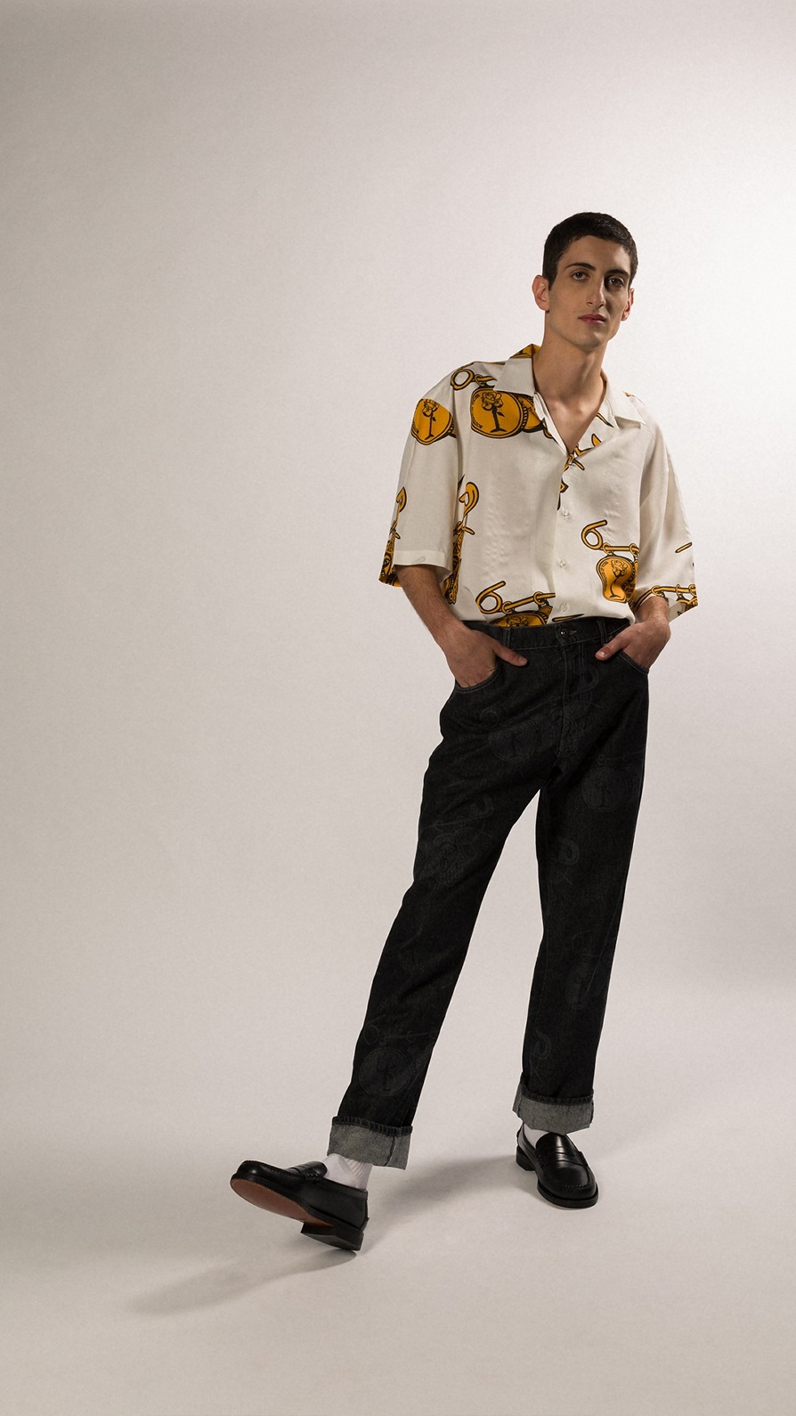 PAS DE MER/ѥɥMEDALS SHIRT Ⱦµ / NATURAL ʥۥ磻 