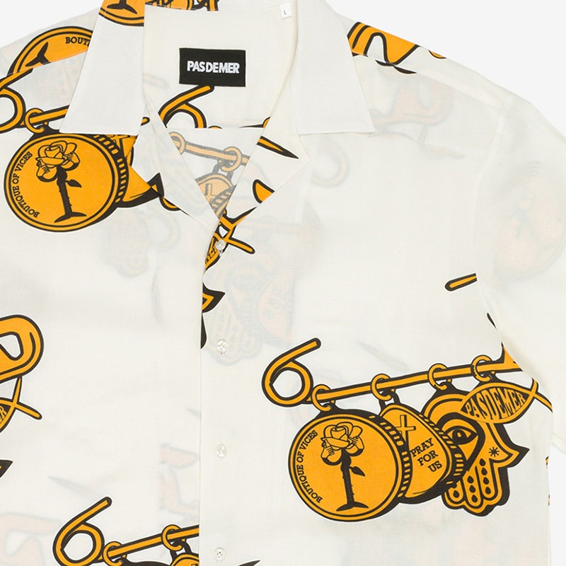 PAS DE MER/ѥɥMEDALS SHIRT Ⱦµ / NATURAL ʥۥ磻 