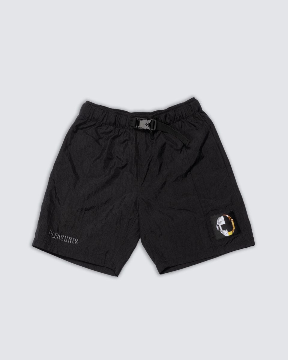 ��PLEASURES/�ץ쥸�㡼����DAFT PUNK/���եȡ��ѥ󥯡�CRUSH HIKING SHORTS ���硼�ȥѥ�� / BLACK