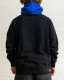 RAISED BY WOLVES/쥤ɥХ֥CONTRAST SNAP HOODIE ѡ / BLACK/ROYAL ֥å ֥롼