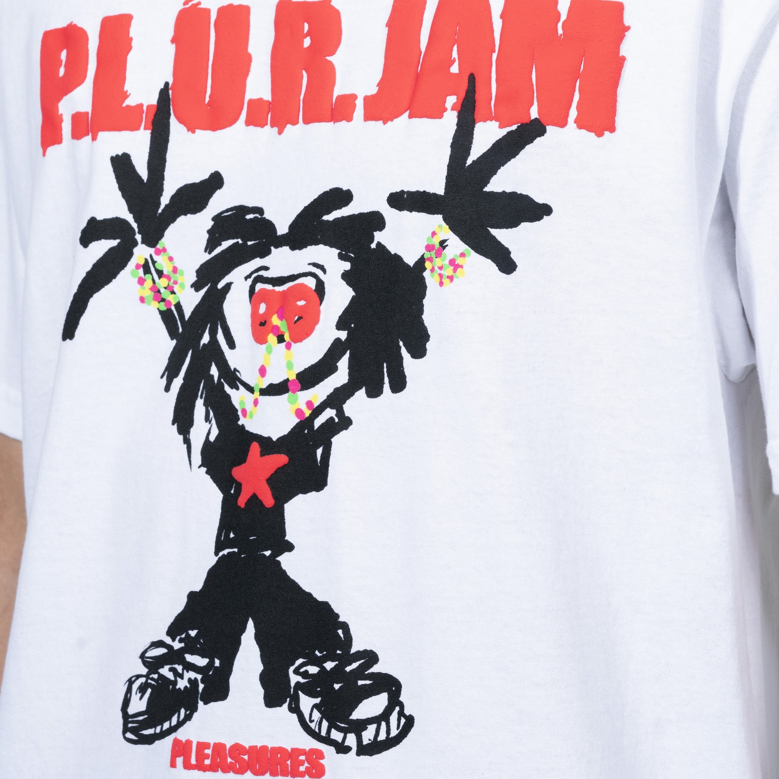 ��PLEASURES/�ץ쥸�㡼����P.L.U.R. JAM T-SHIRT T����� / WHITE
