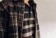 RAISED BY WOLVES/쥤ɥХ֥WAFFLE PLAID BUTTON-UP SHIRT Ĺµ / BROWN