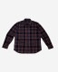 RAISED BY WOLVES/쥤ɥХ֥WAFFLE PLAID BUTTON-UP SHIRT Ĺµ / BROWN