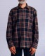 RAISED BY WOLVES/쥤ɥХ֥WAFFLE PLAID BUTTON-UP SHIRT Ĺµ / BROWN