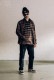 RAISED BY WOLVES/쥤ɥХ֥WAFFLE PLAID BUTTON-UP SHIRT Ĺµ / BROWN