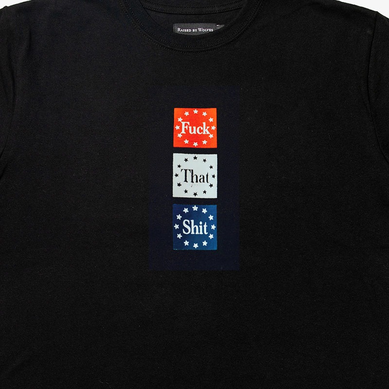 ��RAISED BY WOLVES/�쥤���ɥХ�����֥���FTS TEE T����� / BLACK