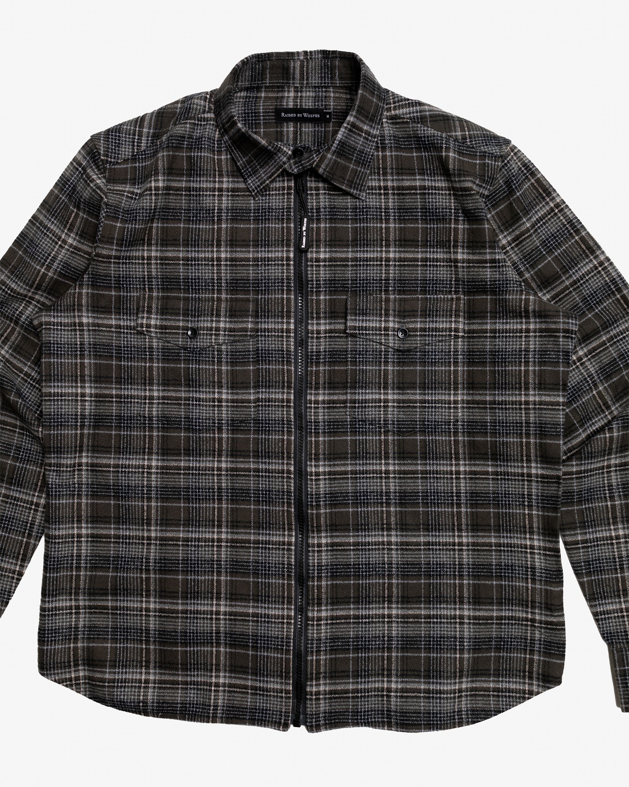 RAISED BY WOLVES/쥤ɥХ֥ORGANIC FLANNEL SHIRT Ĺµ / TOBACCO