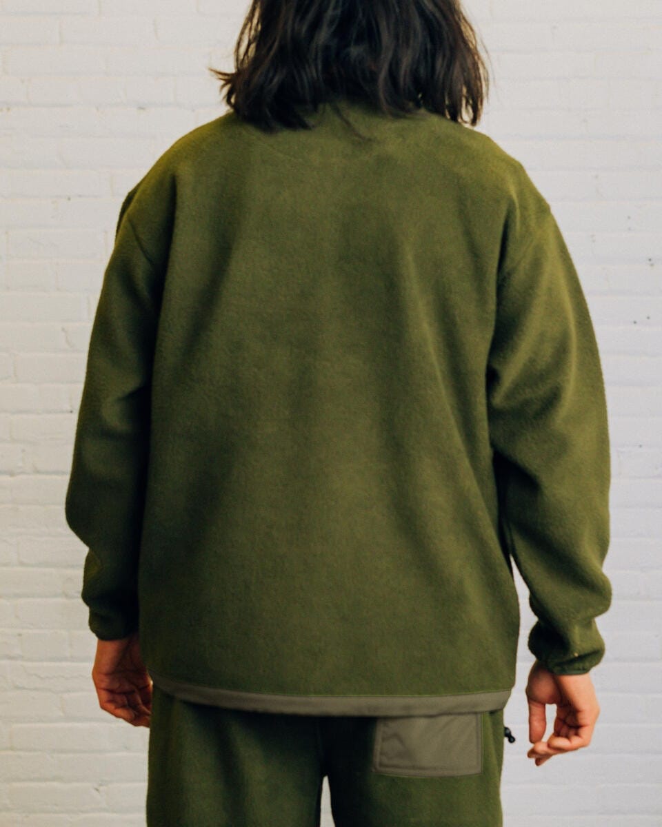 RAISED BY WOLVES/쥤ɥХ֥BOA FLEECE CREWNECK 롼å / MOSS