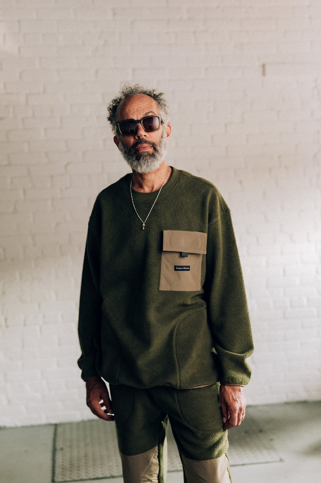 RAISED BY WOLVES/쥤ɥХ֥BOA FLEECE CREWNECK 롼å / MOSS