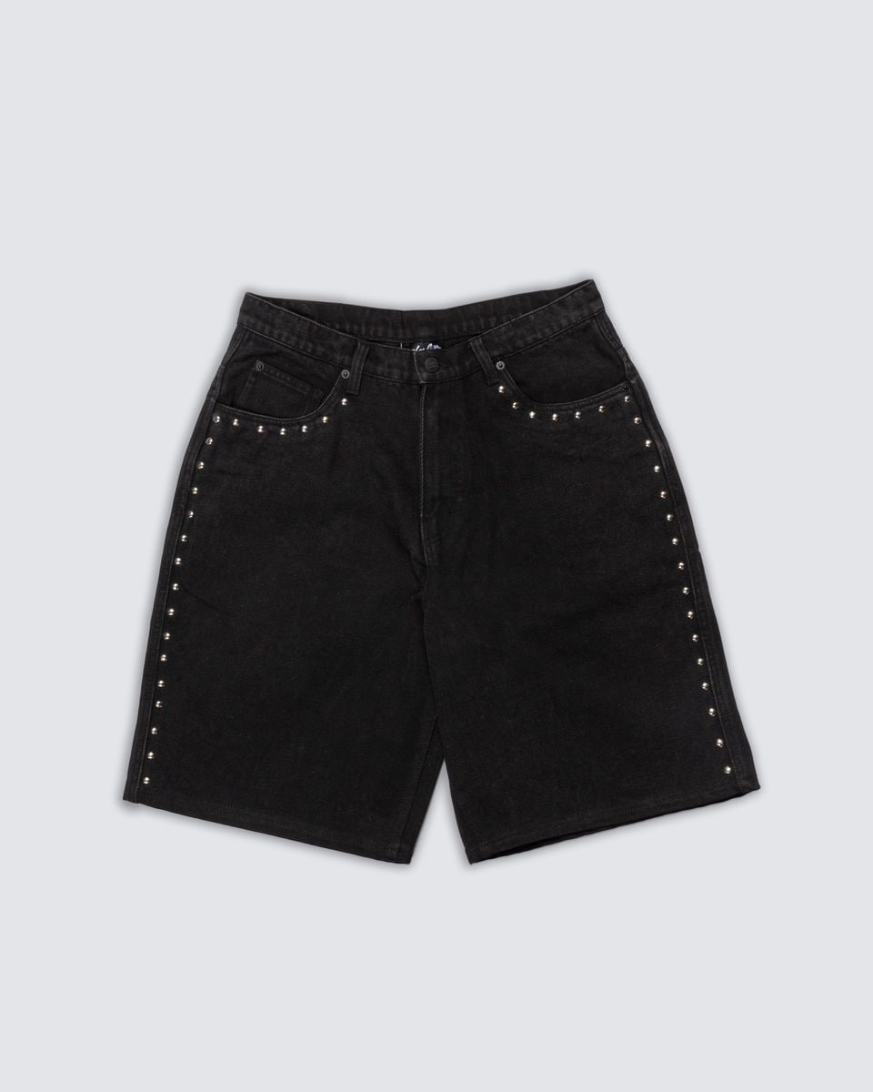 ��PLEASURES/�ץ쥸�㡼����DAFT PUNK/���եȡ��ѥ󥯡�LUCKY STUDDED JORTS ���硼�ȥѥ�� / BLACK