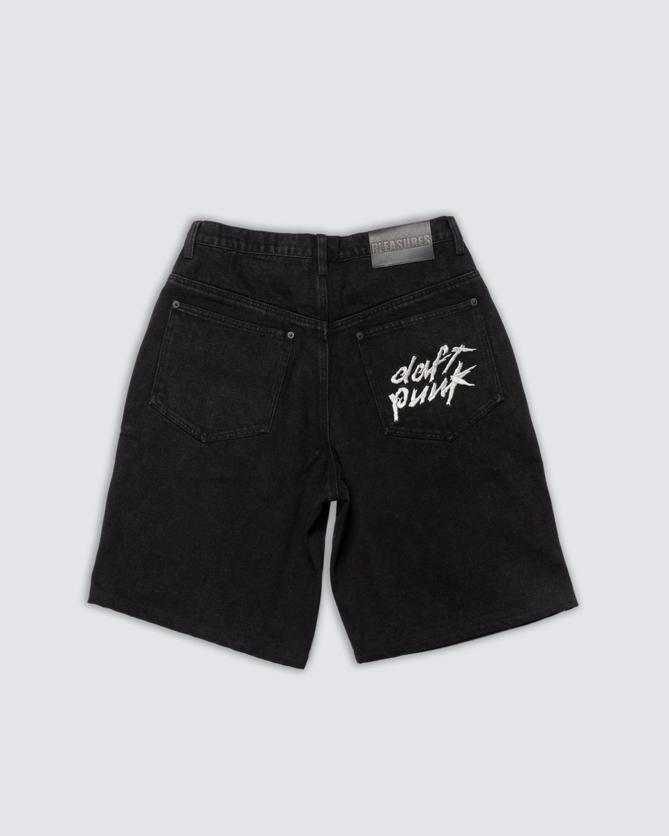��PLEASURES/�ץ쥸�㡼����DAFT PUNK/���եȡ��ѥ󥯡�LUCKY STUDDED JORTS ���硼�ȥѥ�� / BLACK