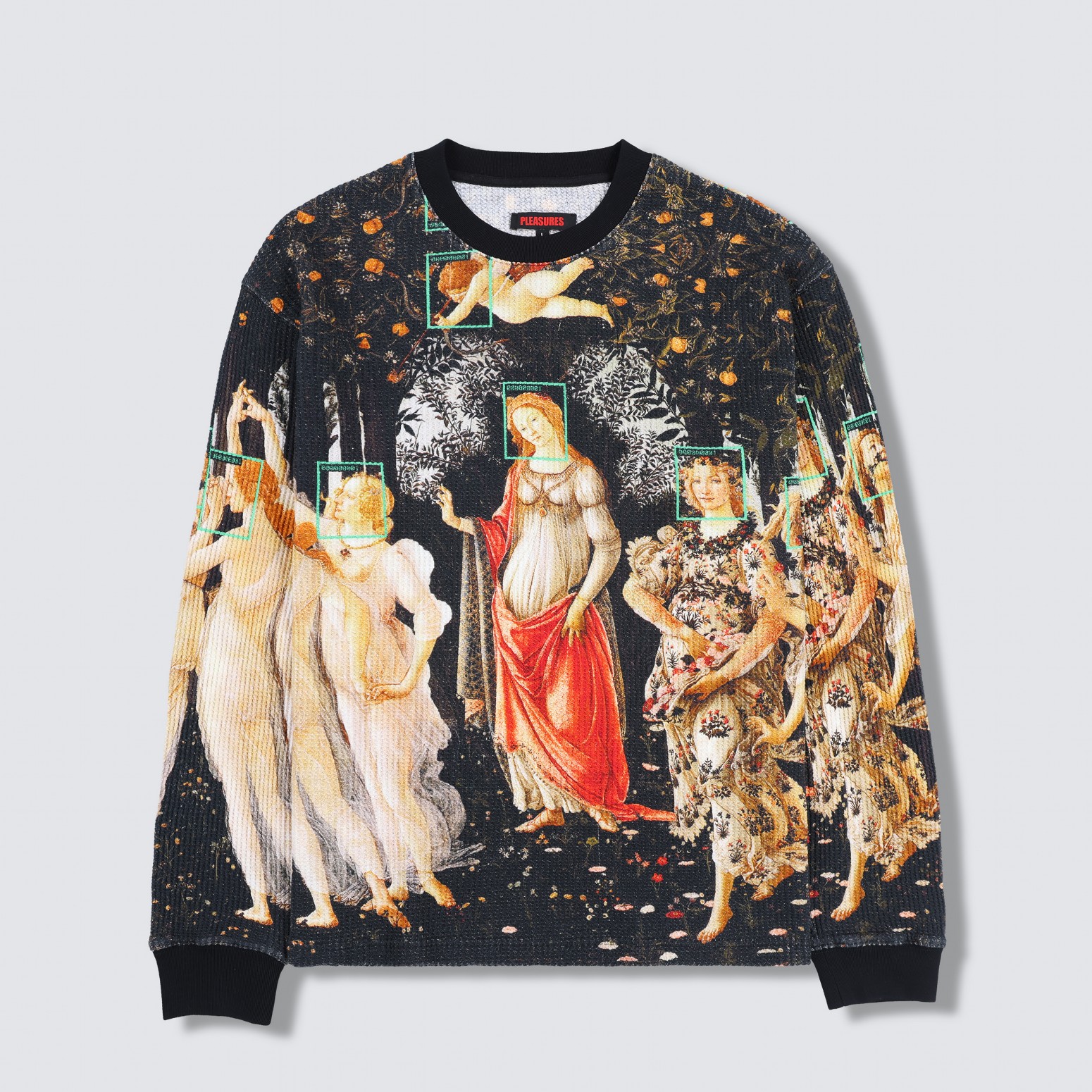 ��PLEASURES/�ץ쥸�㡼����FACIAL THERMAL LONG SLEEVE �����ޥ륷��� / BLACK