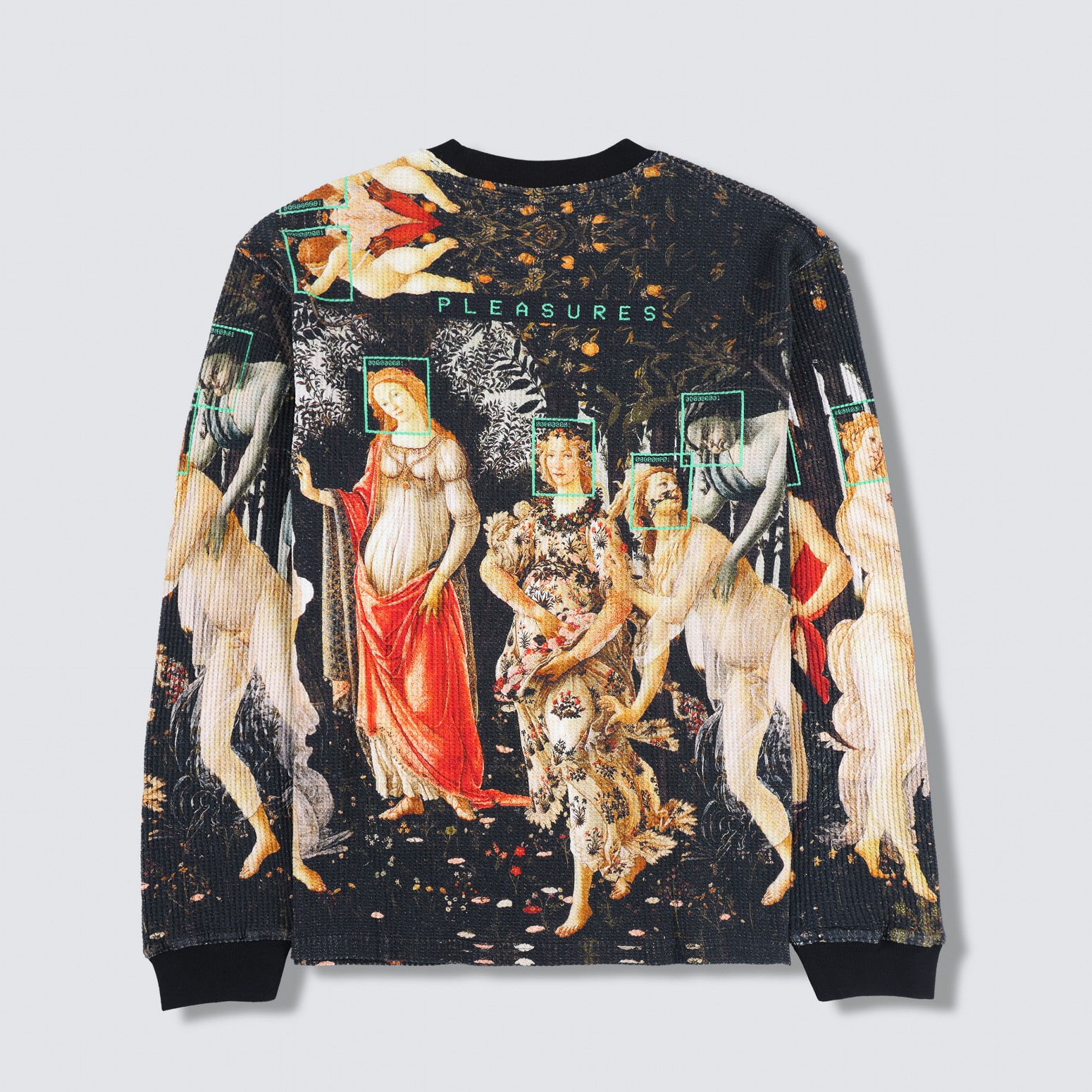 ��PLEASURES/�ץ쥸�㡼����FACIAL THERMAL LONG SLEEVE �����ޥ륷��� / BLACK