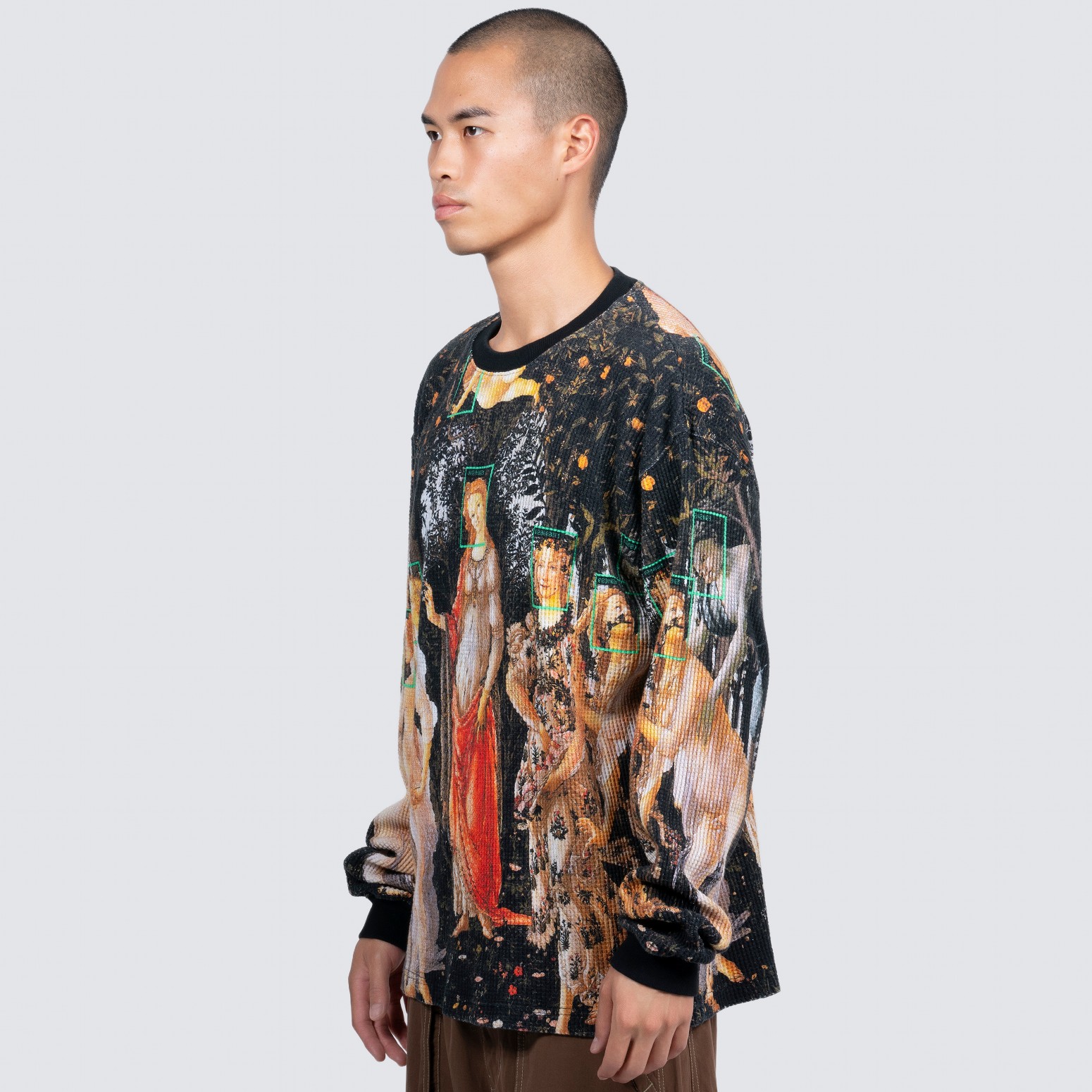 ��PLEASURES/�ץ쥸�㡼����FACIAL THERMAL LONG SLEEVE �����ޥ륷��� / BLACK