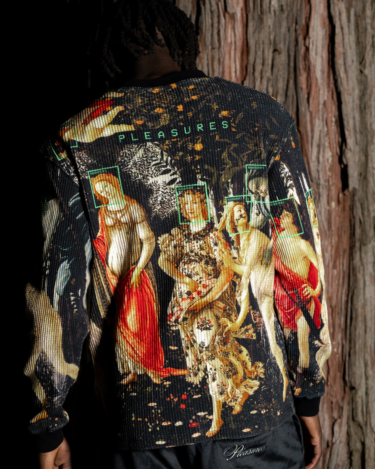 ��PLEASURES/�ץ쥸�㡼����FACIAL THERMAL LONG SLEEVE �����ޥ륷��� / BLACK