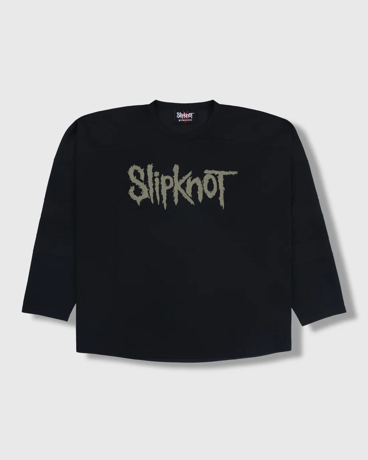 ��PLEASURES/�ץ쥸�㡼����SLIPKNOT/����åץΥåȡ�X-RAY HOCKEY JERSEY ĹµT����� / BLACK