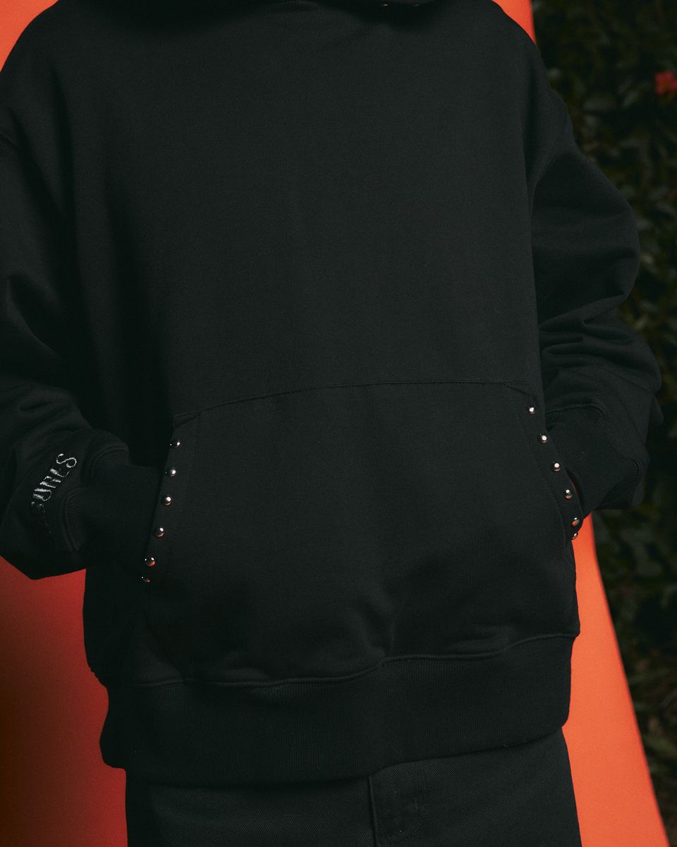 ��PLEASURES/�ץ쥸�㡼����DAFT PUNK/���եȡ��ѥ󥯡�LUCKY STUDDED HOODIE �С����� / BLACK