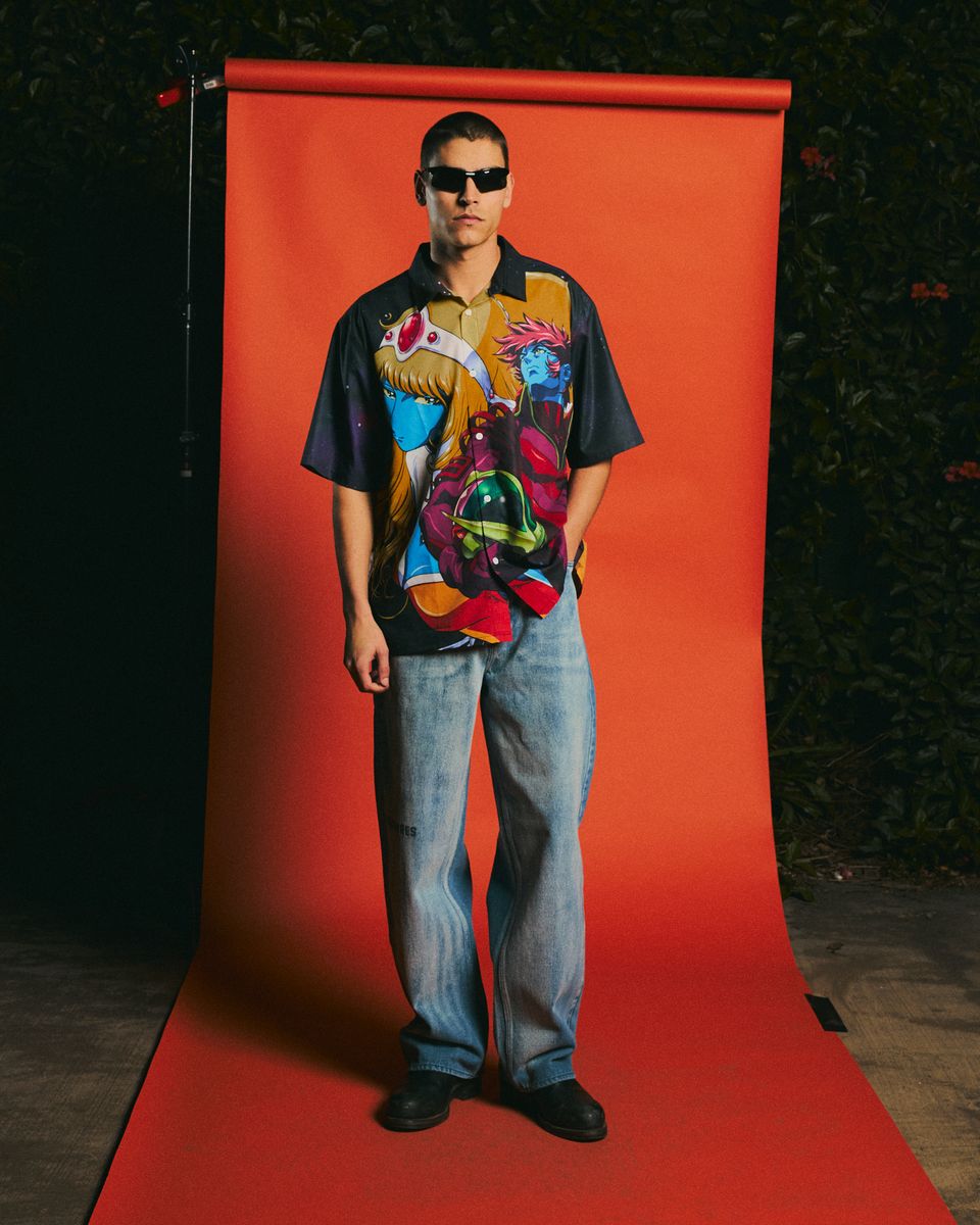 ��PLEASURES/�ץ쥸�㡼����DAFT PUNK/���եȡ��ѥ󥯡�INTERSTELLA BUTTON UP Ⱦµ����� / MULTI