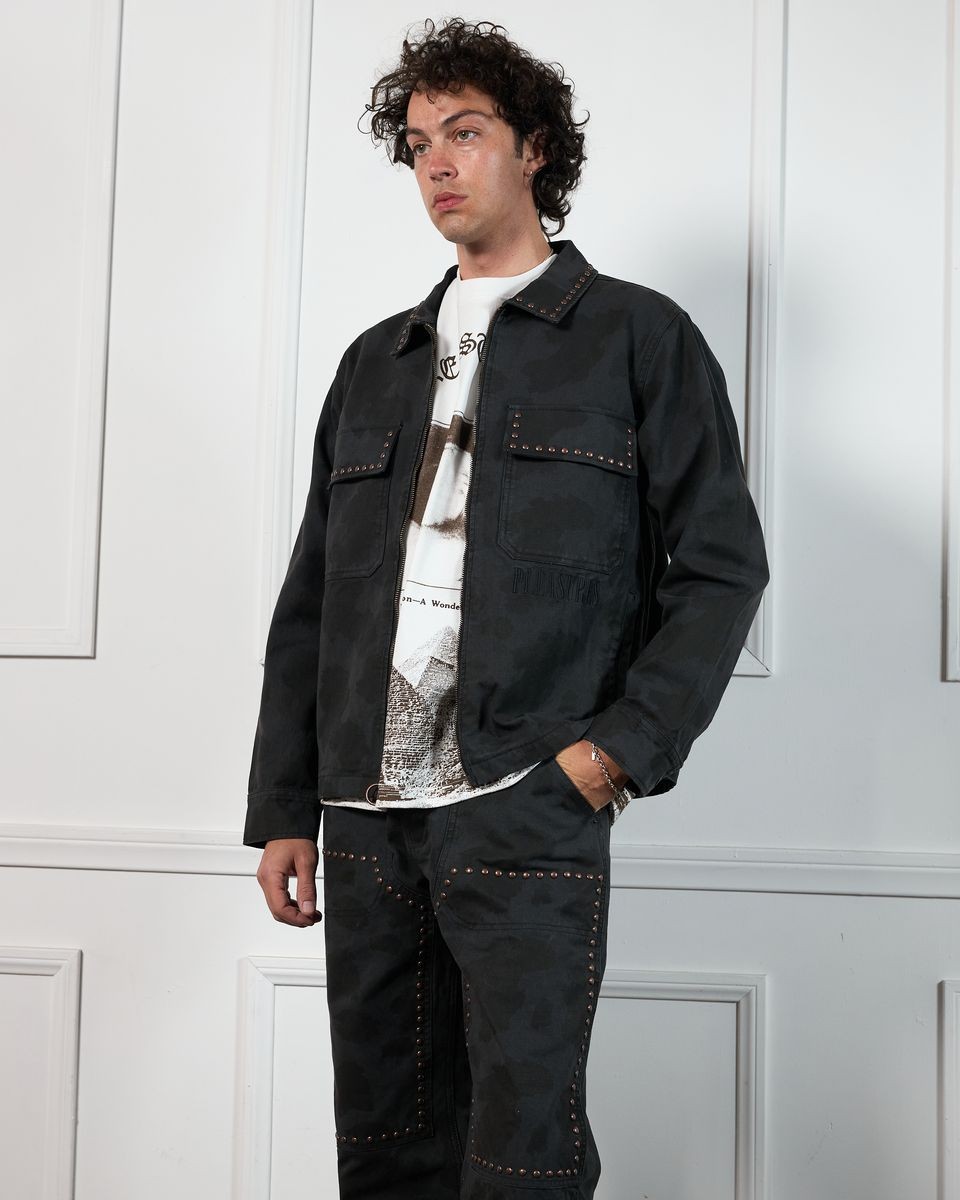 ��PLEASURES/�ץ쥸�㡼����COWHIDE WORK JACKET ������㥱�å� / BLACK