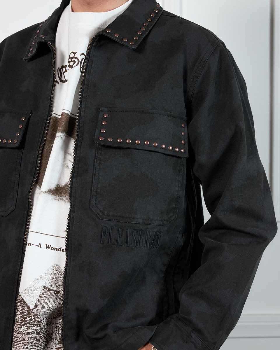 ��PLEASURES/�ץ쥸�㡼����COWHIDE WORK JACKET ������㥱�å� / BLACK