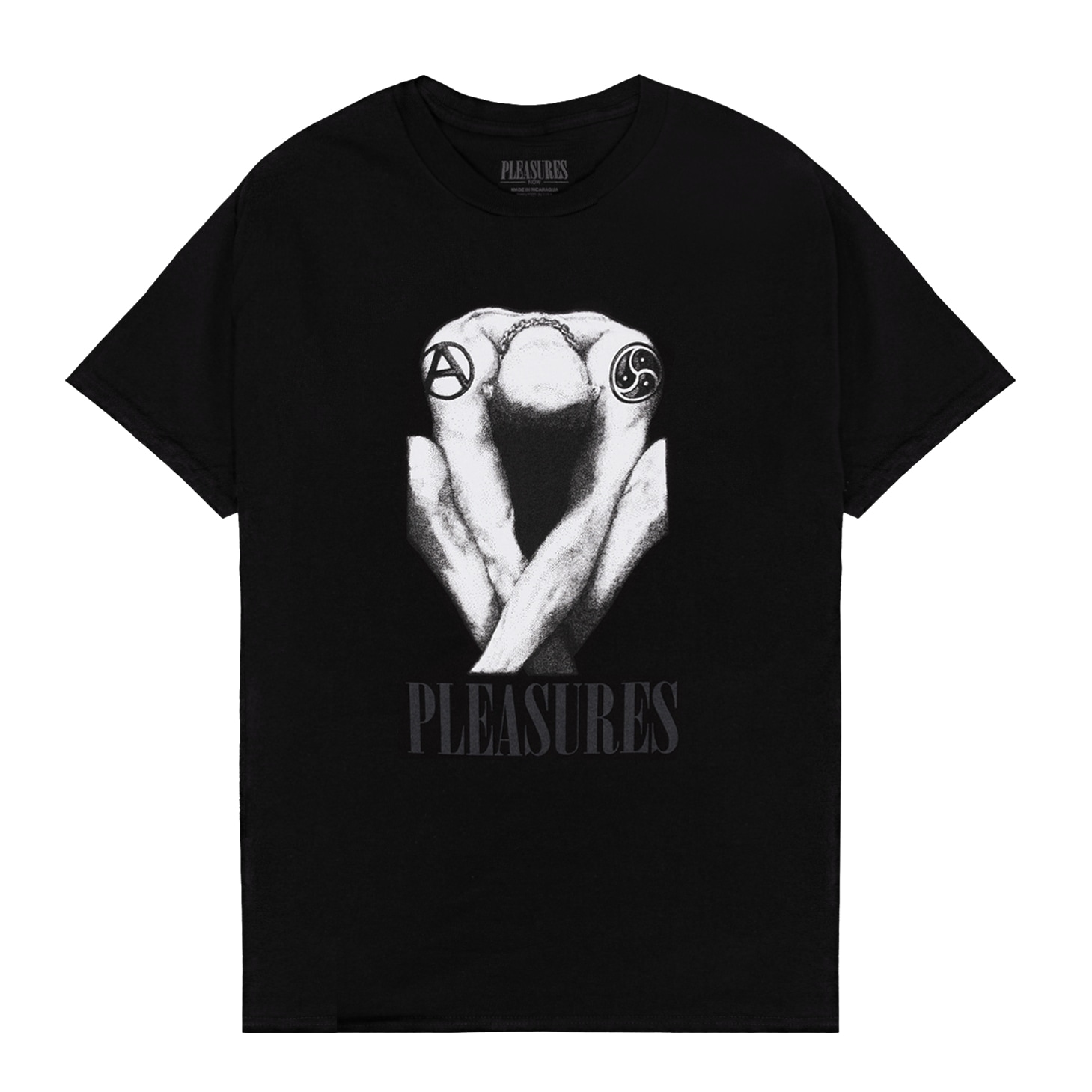 PLEASURES/プレジャーズ】BENDED T-SHIRT Tシャツ / BLACK ブラック