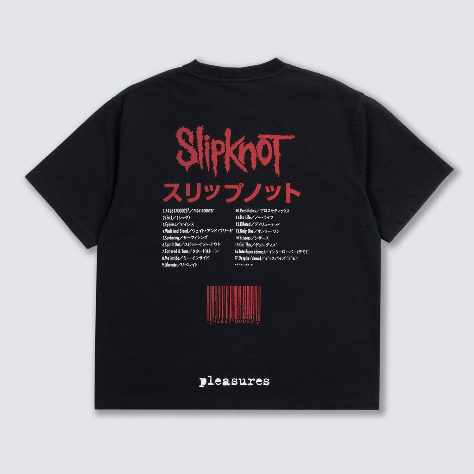 PLEASURES/ץ쥸㡼SLIPKNOT/åץΥåȡSELF TITLED HEAVYWEIGHT SHIRT T / BLACK