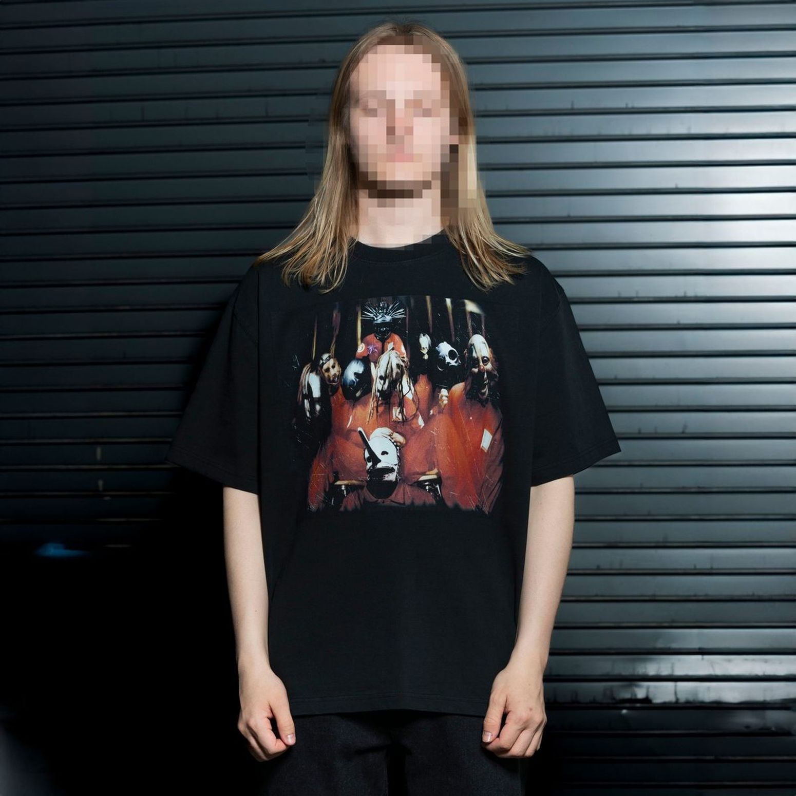 PLEASURES/ץ쥸㡼SLIPKNOT/åץΥåȡSELF TITLED HEAVYWEIGHT SHIRT T / BLACK