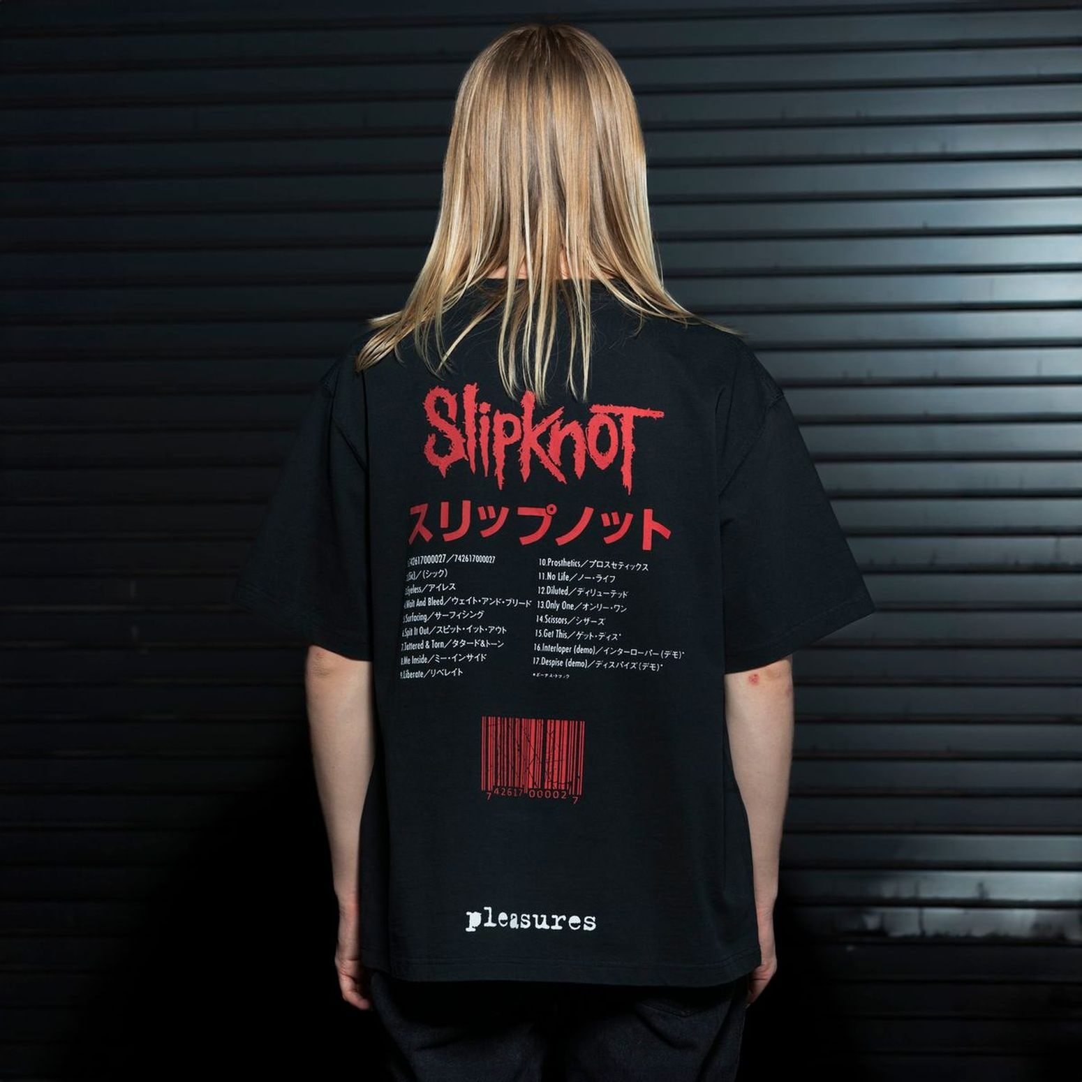 PLEASURES/ץ쥸㡼SLIPKNOT/åץΥåȡSELF TITLED HEAVYWEIGHT SHIRT T / BLACK