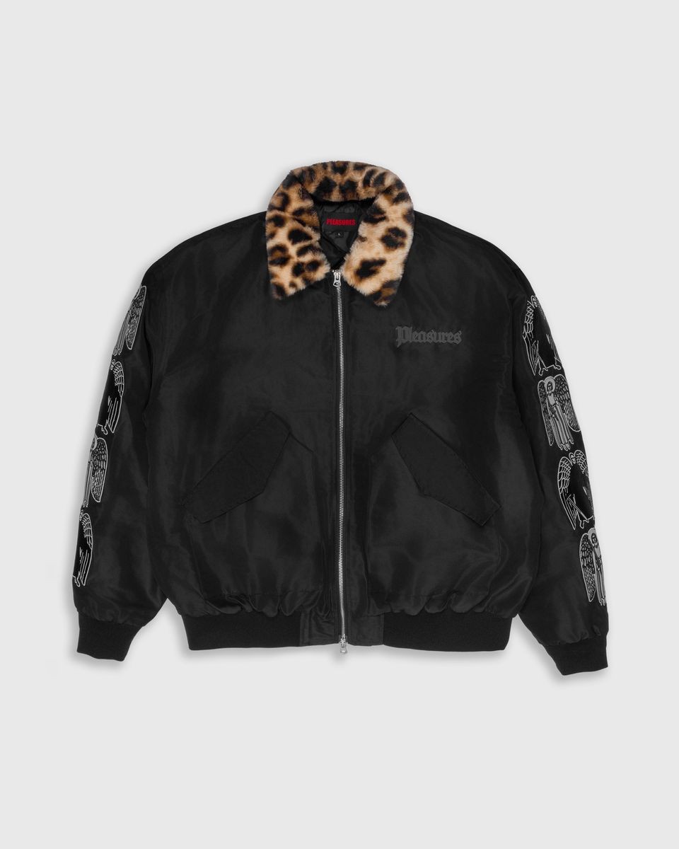 ��PLEASURES/�ץ쥸�㡼����ANGEL DEMON FLIGHT JACKET �ե饤�ȥ��㥱�å� / BLACK